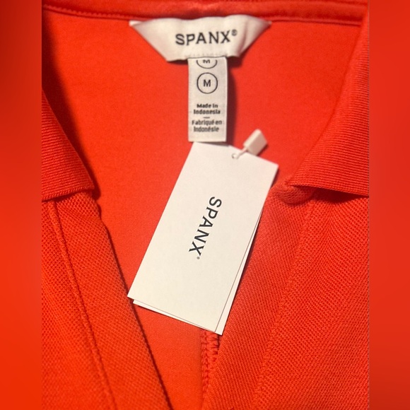 Spanx AirEssentials Pique Polo Dress In Poppy - Picture 6 of 7